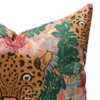 Fierce Leopard Pillow in Genuine Pink