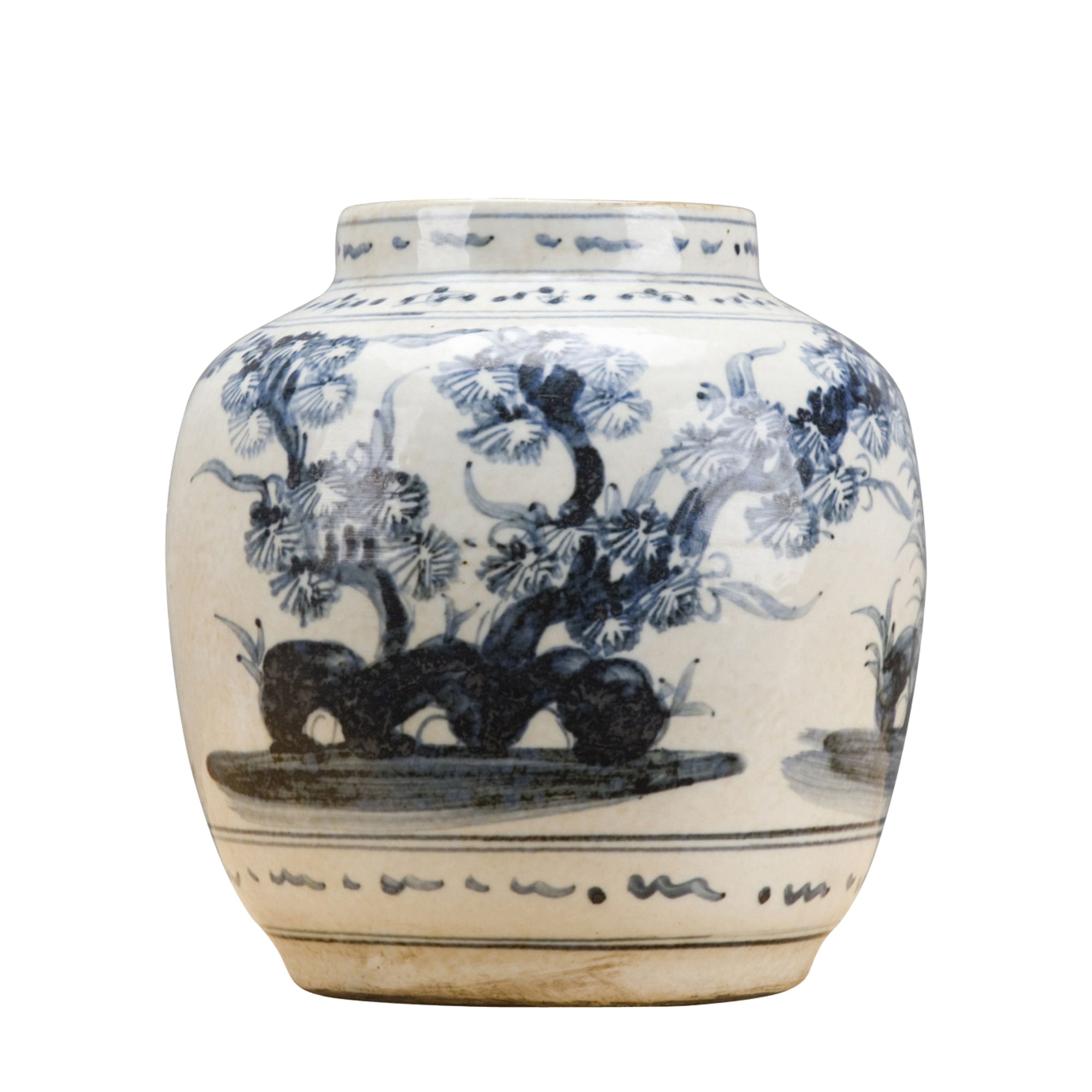 Blue and White Floral Vase