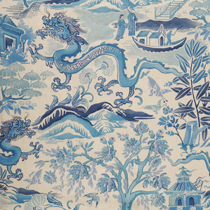 Gardens of Chinoise Pillow in Porcelain Blue