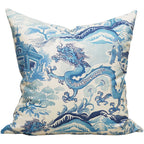 Gardens of Chinoise Pillow in Porcelain Blue