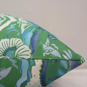 Gardens of Chinoise Pillow in Herbal Green