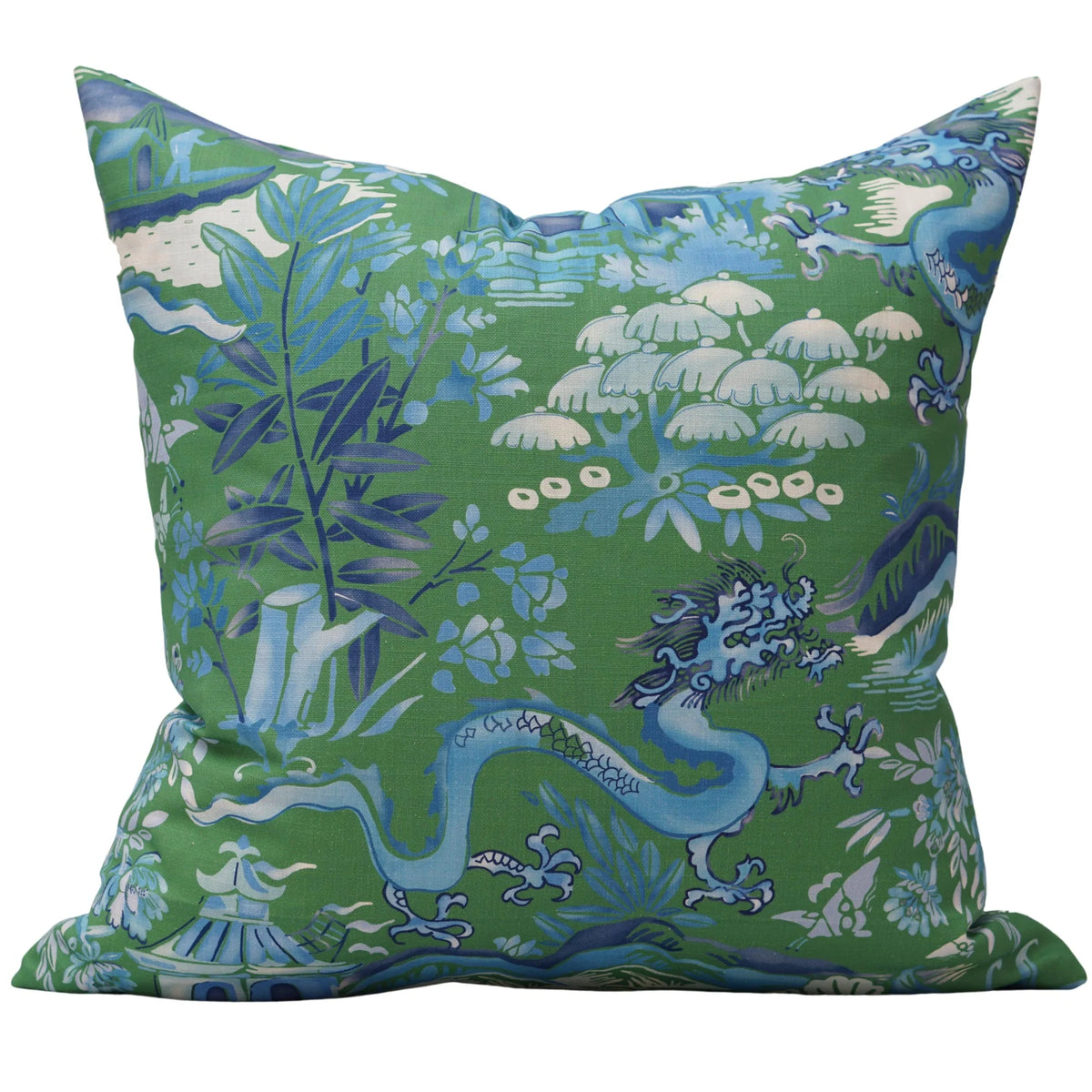Gardens of Chinoise Pillow in Herbal Green