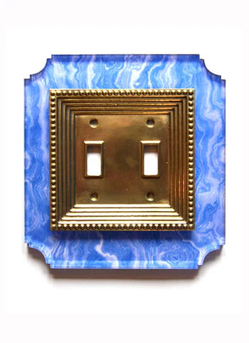 Georgian Acrylic & Brass Switch Plates