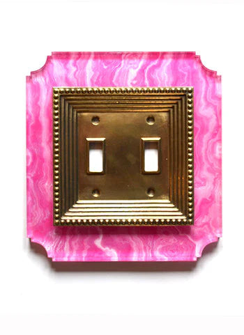 Georgian Acrylic & Brass Switch Plates