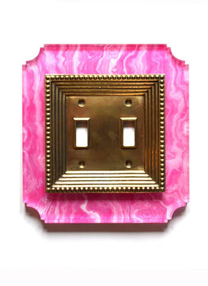 Georgian Acrylic & Brass Switch Plates