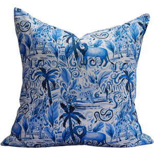 Journey in the Jungle in Blue Mono