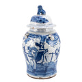 Large Vintage Temple Jar with Enchanted Children Motif