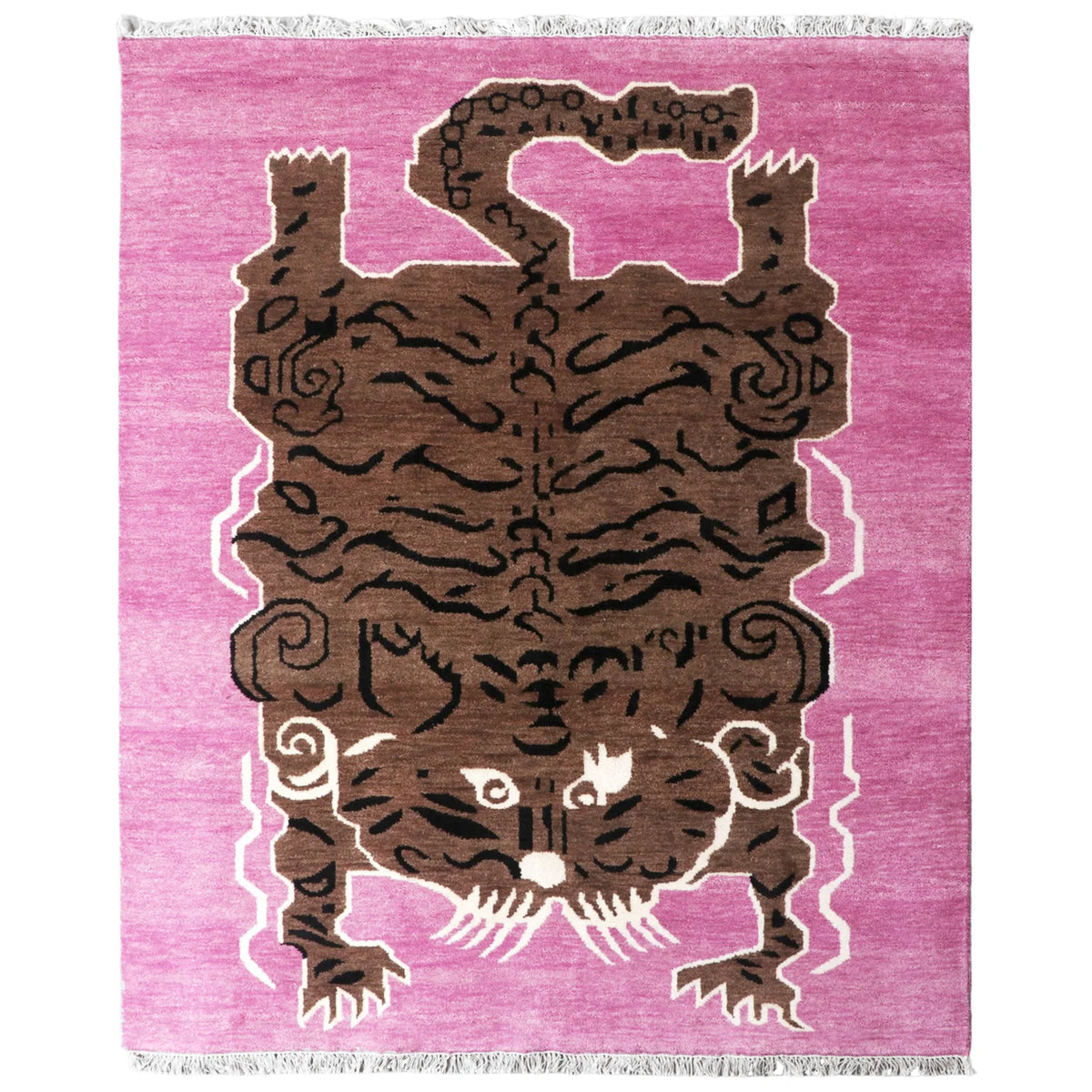 Le Tibetan Rug in Fuchsia