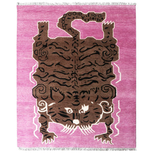 Le Tibetan Rug in Fuchsia