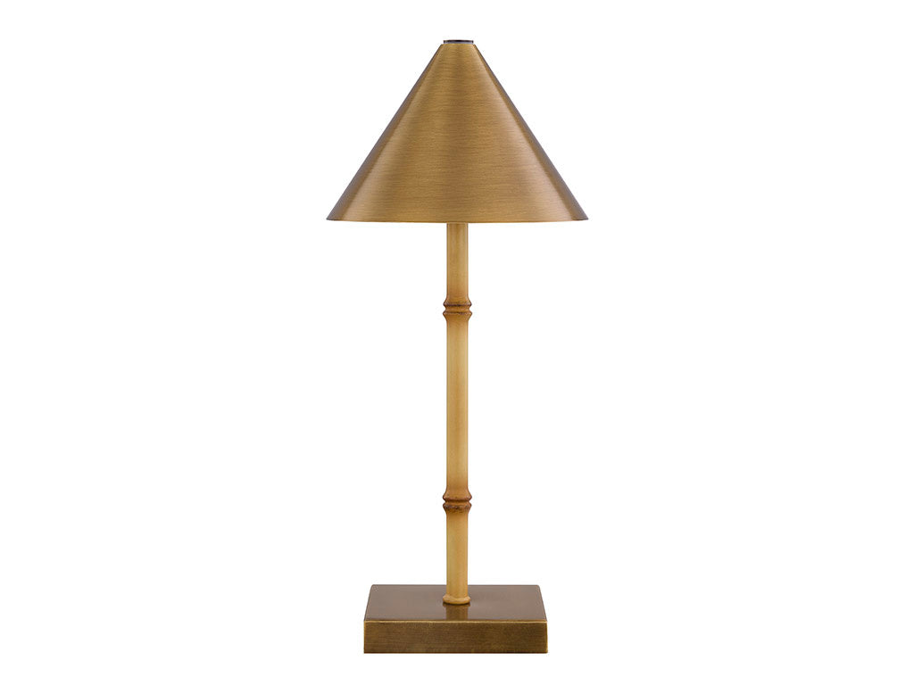 Mae Rechargeable Table Lamp in Natural Brass