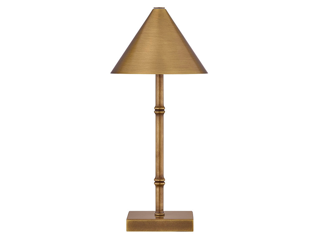 Mae Rechargeable Table Lamp in Burnished Brass