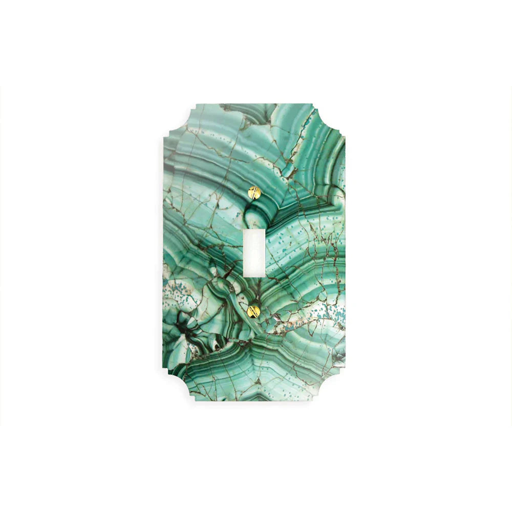 Malachite Acrylic Switch Plates