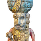 Large Ottoman Empire Hand Carved Wooden Figure
