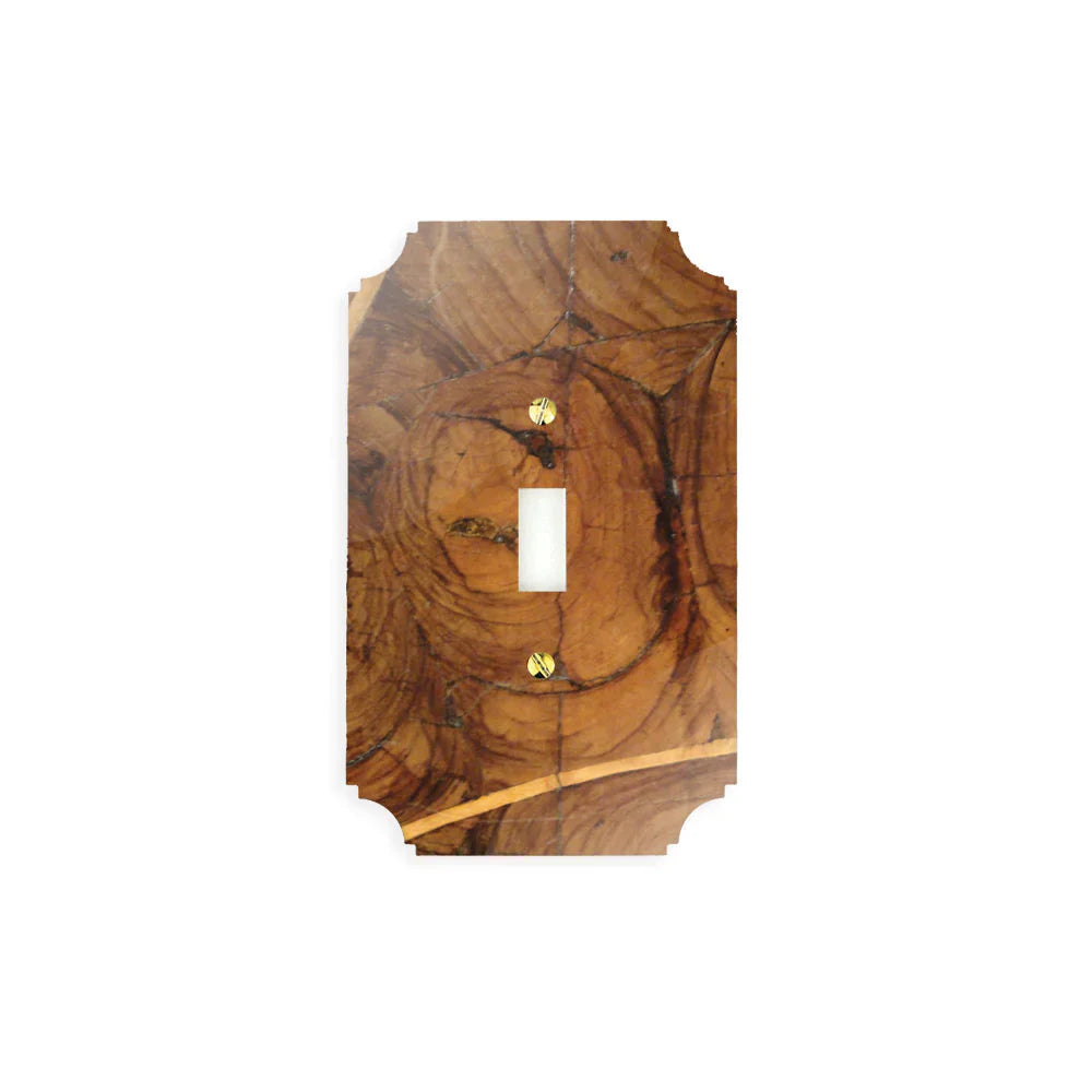 Oysterwood Veneer Acrylic Switch Plates