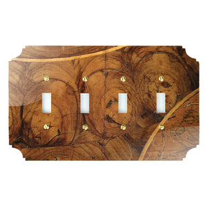 Oysterwood Veneer Acrylic Switch Plates
