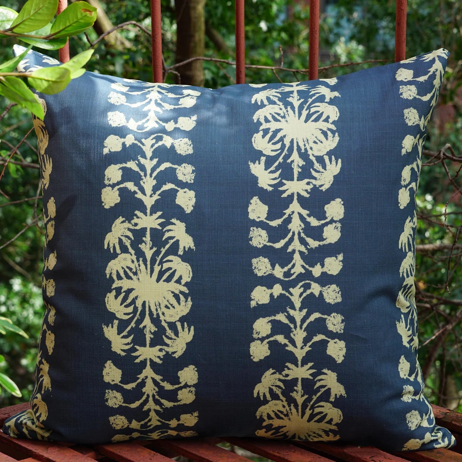 Palmberry Pillow in Blue Haze