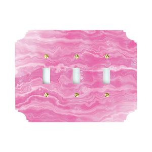 Pink Agate Acrylic Switch Plates