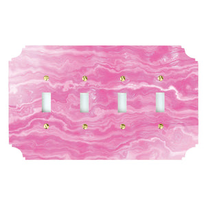 Pink Agate Acrylic Switch Plates