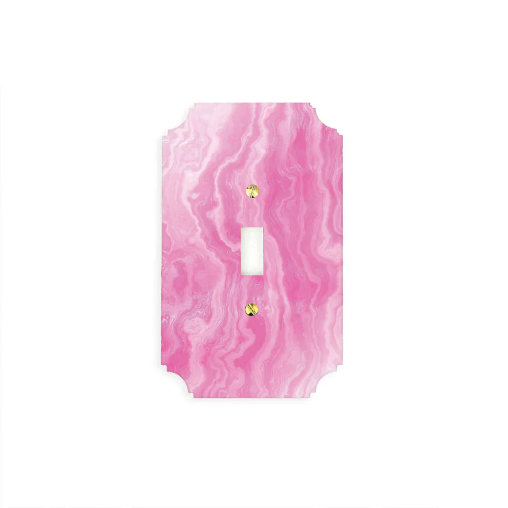 Pink Agate Acrylic Switch Plates