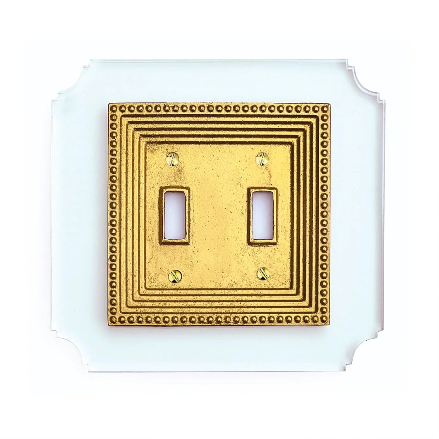Georgian Acrylic & Brass Switch Plates
