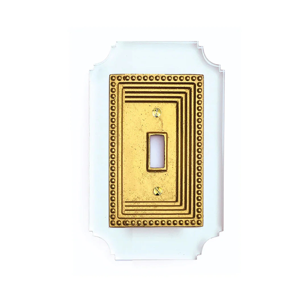 Georgian Acrylic & Brass Switch Plates