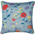 Poppies Pillow in Blue