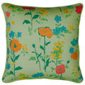 Poppies Pillow in Green