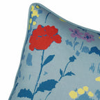 Poppies Pillow in Blue