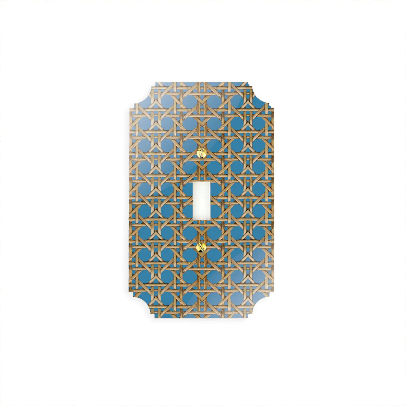 Blue Rattan Acrylic Switch Plates