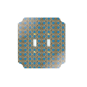 Blue Rattan Acrylic Switch Plates