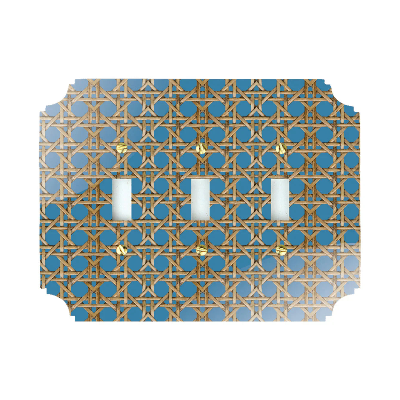 Blue Rattan Acrylic Switch Plates