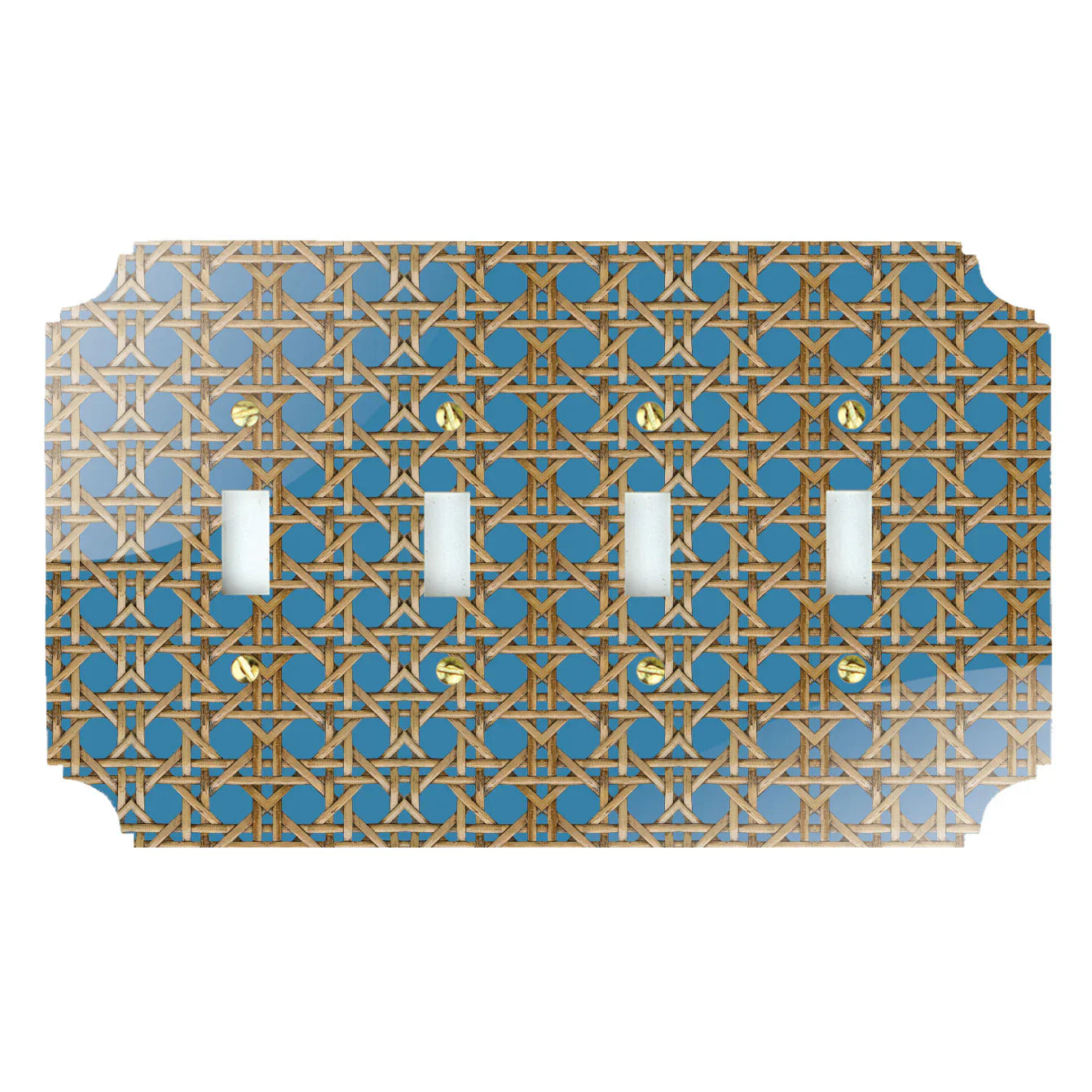 Blue Rattan Acrylic Switch Plates