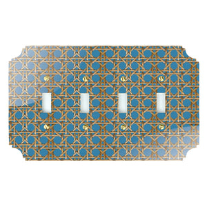 Blue Rattan Acrylic Switch Plates