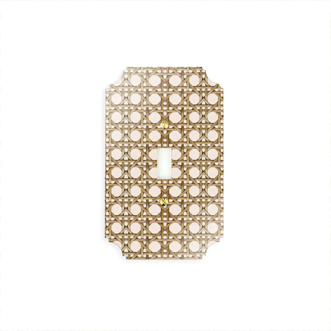Cream Rattan Acrylic Switch Plates