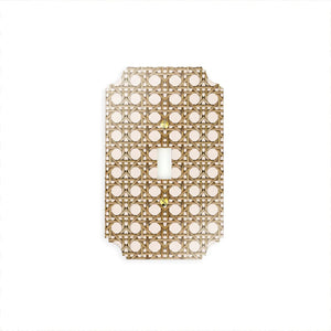 Cream Rattan Acrylic Switch Plates