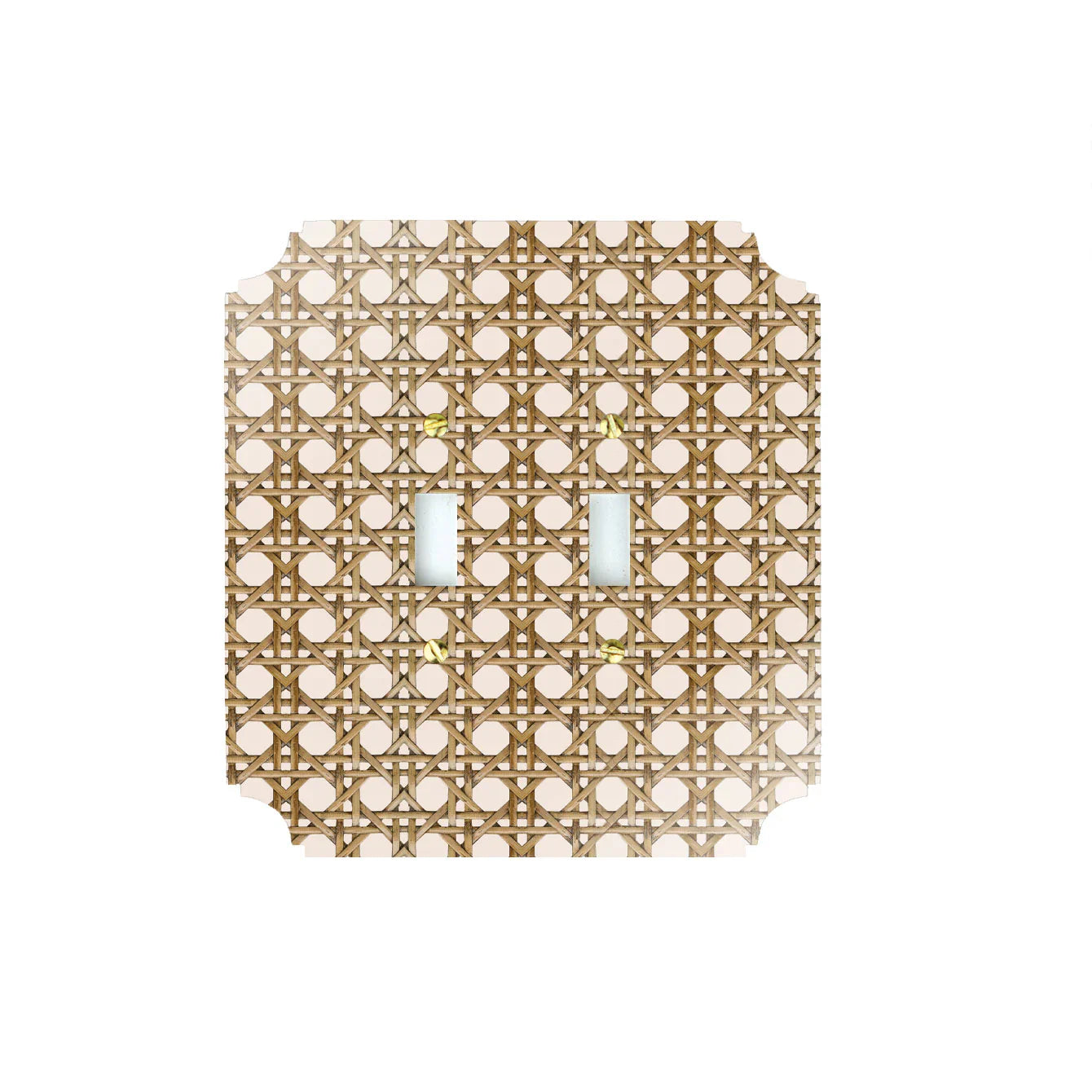 Cream Rattan Acrylic Switch Plates
