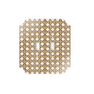 Cream Rattan Acrylic Switch Plates