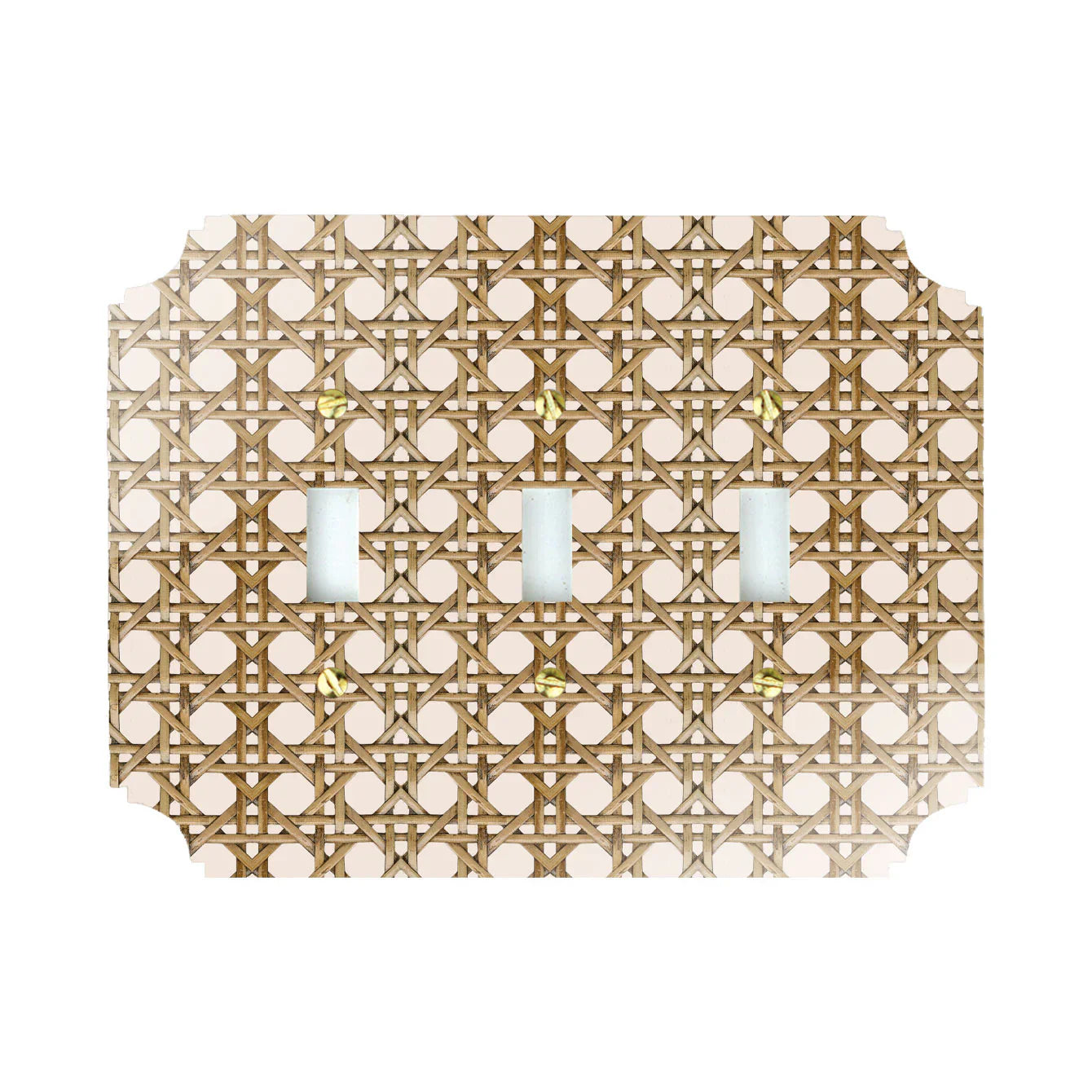 Cream Rattan Acrylic Switch Plates