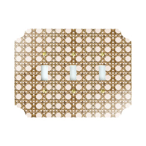 Cream Rattan Acrylic Switch Plates