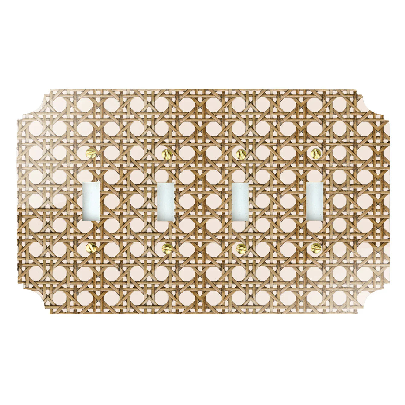 Cream Rattan Acrylic Switch Plates