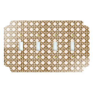 Cream Rattan Acrylic Switch Plates