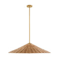 1-Light Pendant in Natural Brass