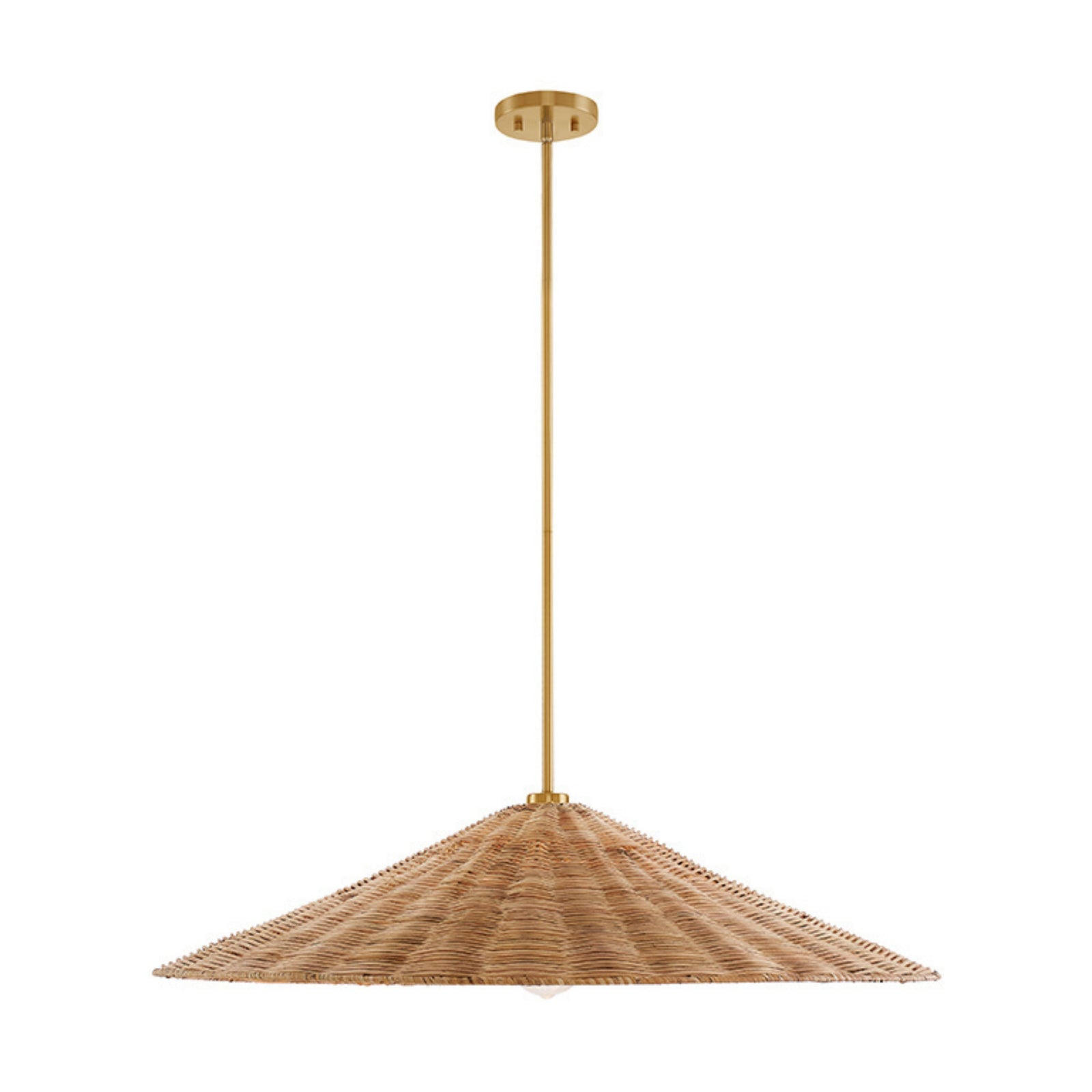 1-Light Pendant in Natural Brass
