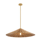 1-Light Pendant in Natural Brass