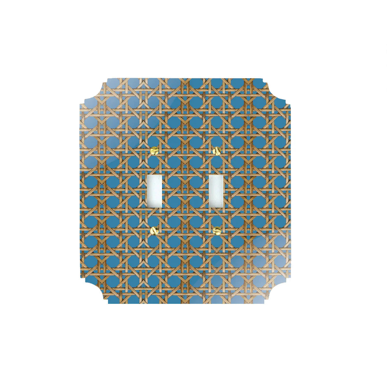 Blue Rattan Acrylic Switch Plates