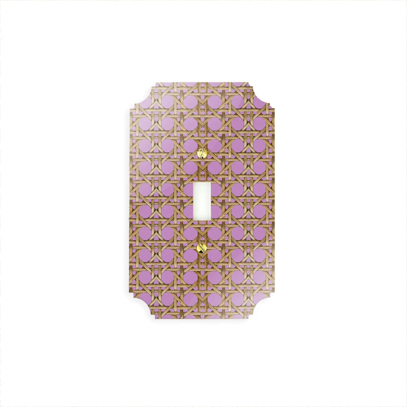 Pink Rattan Acrylic Switch Plates