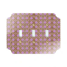 Pink Rattan Acrylic Switch Plates