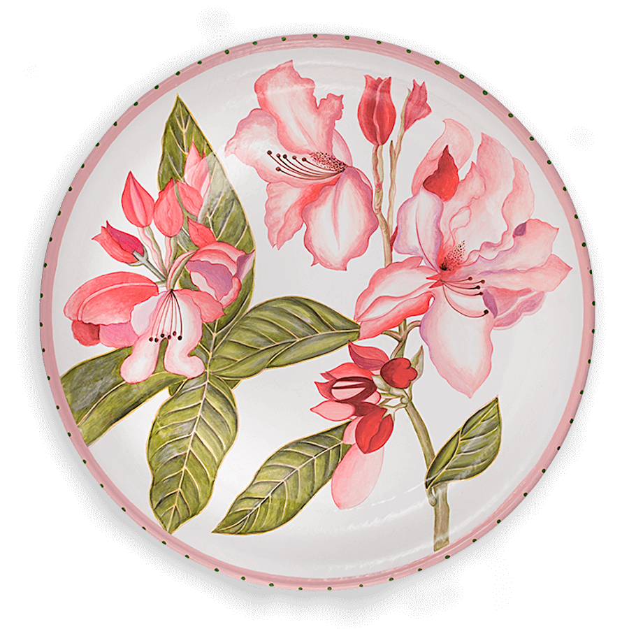 Rhododendron Tole Tray