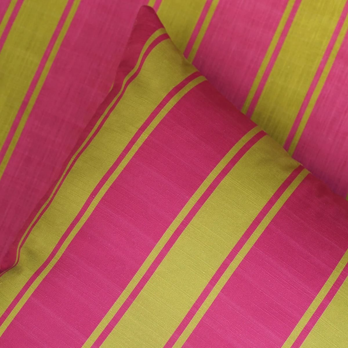 Riviera Stripes Pillow in Magenta & Lime