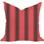 Riviera Stripes Pillow in Brick & Brown
